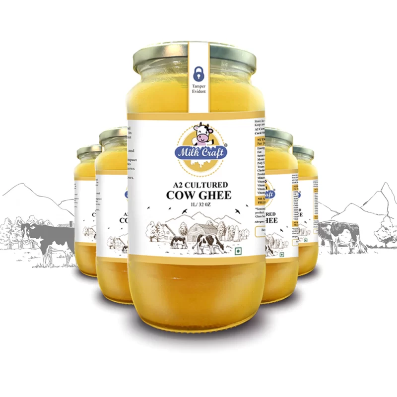 Pure & Tasty A2 CULTURED Cow Ghee 5 ltr Combo Pack