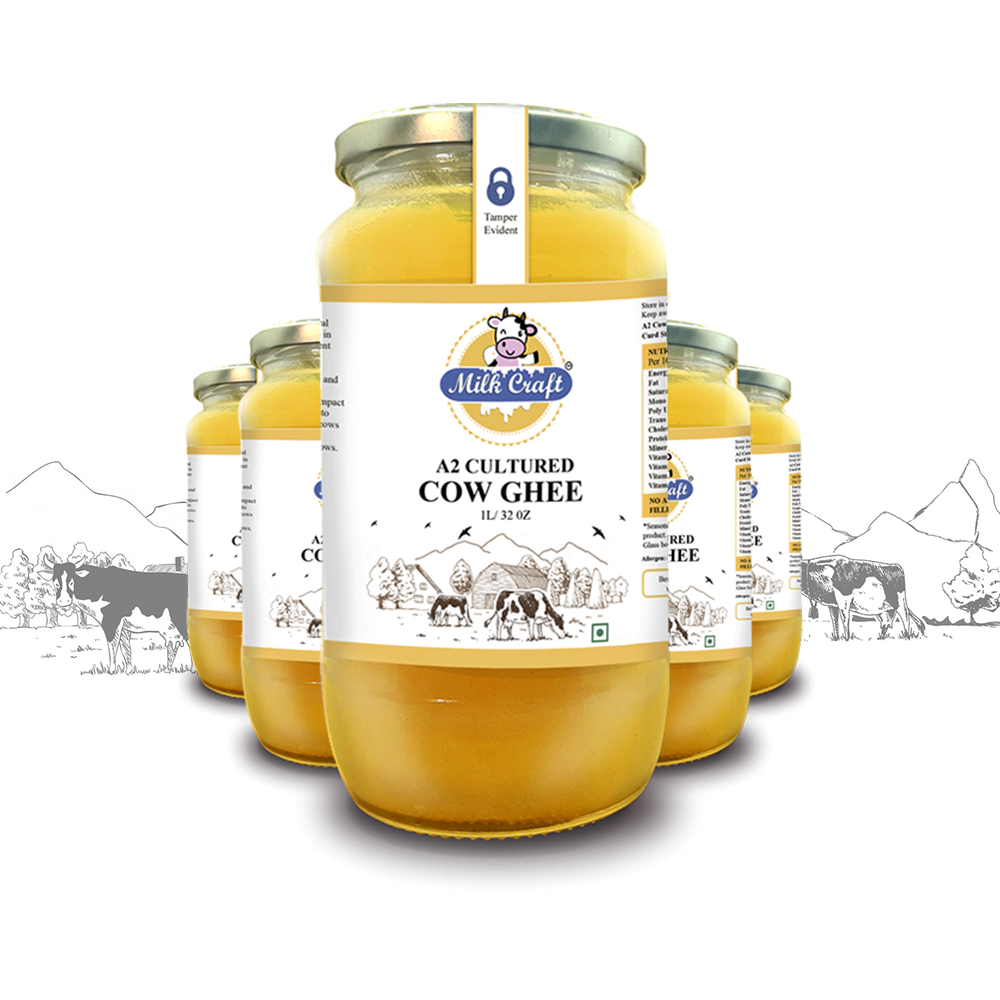 Pure & Tasty A2 CULTURED Cow Ghee 5 ltr Combo Pack